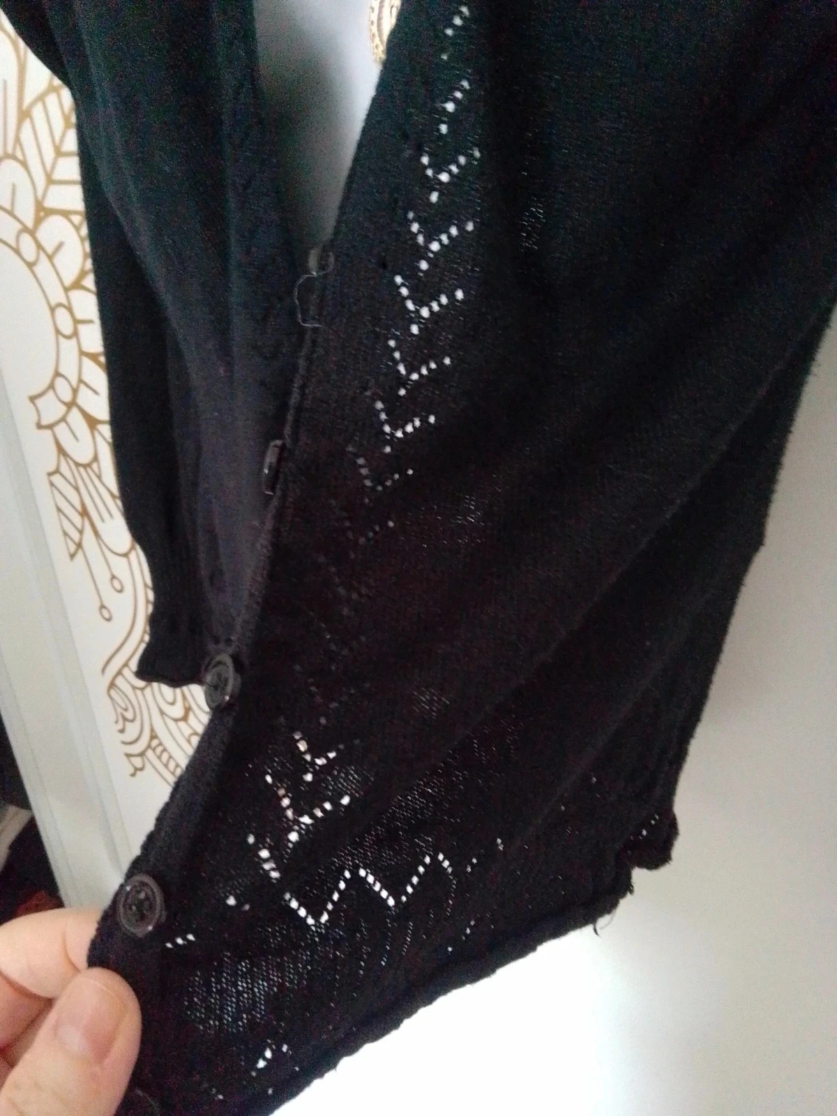 Chaleco negro bordado talla 36 bohemio – photo 3